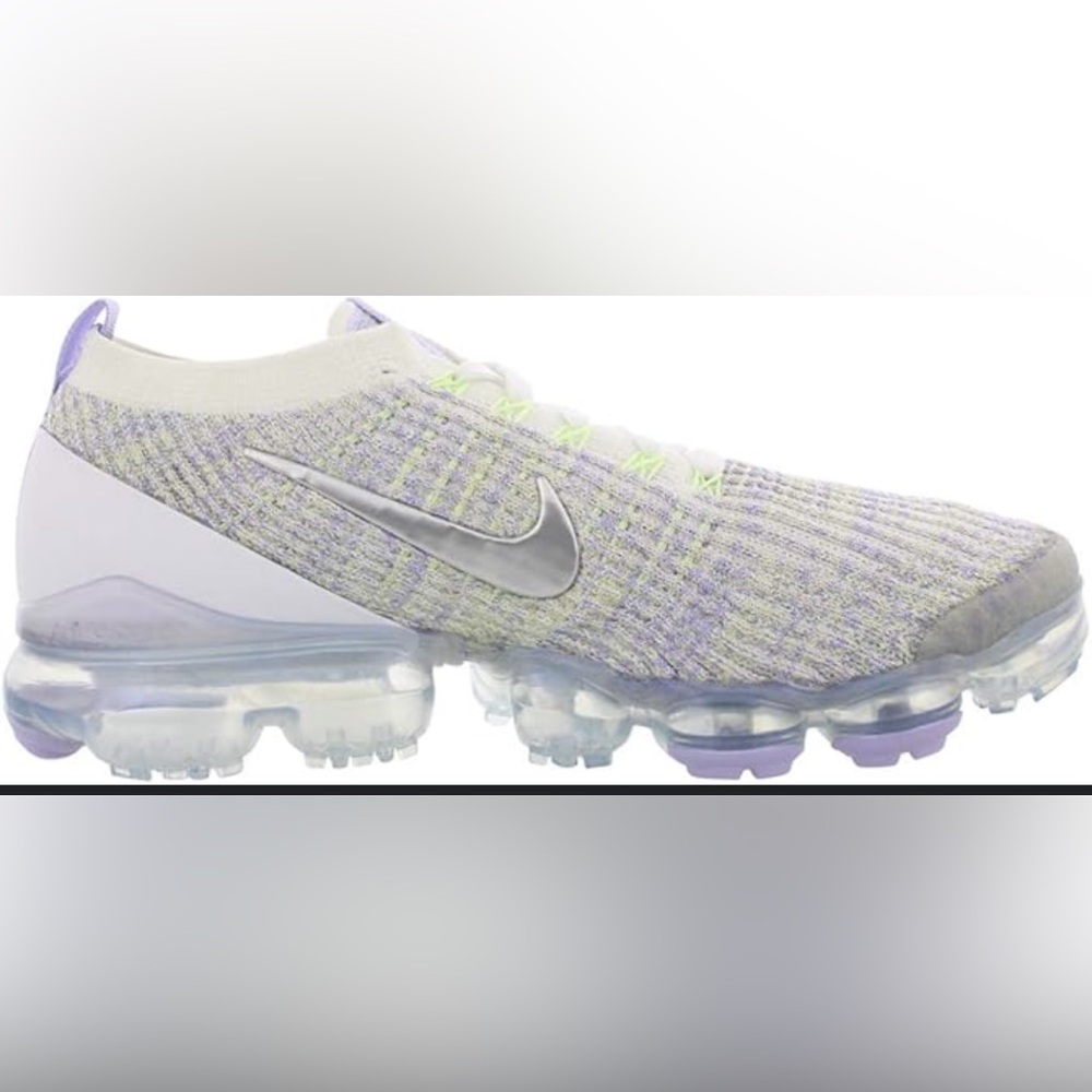 Nike VaperMax flying grey purple and White Athletic Sneakers with Knit Upper - Picture 1 of 11